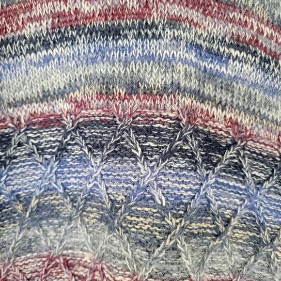 Orvis Knit Cardigan Sweater Cotton Alpaca Open Front Multicolor Womens Size L - Picture 8 of 10